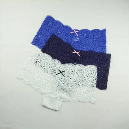 Lot de 3 pièces dentelle boxer grande taille M-XXL-sous-vetement