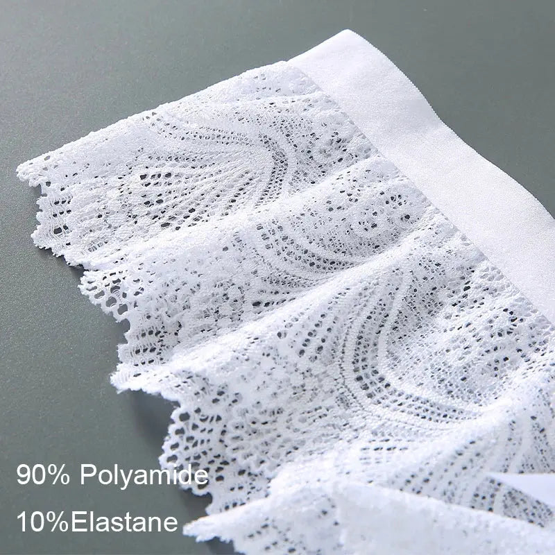 Lot de 3 pièces slips en dentelle-culotte grande taille pour femme