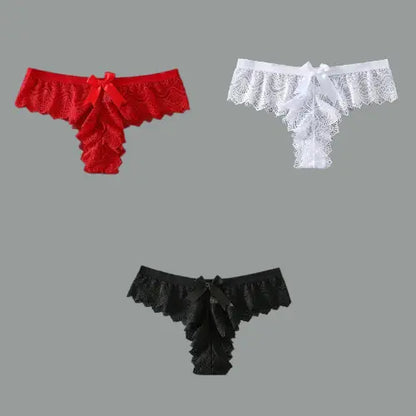 Lot de 3 pièces slips en dentelle-culotte grande taille pour femme Boutique de Lingeries et Accessoires Annie