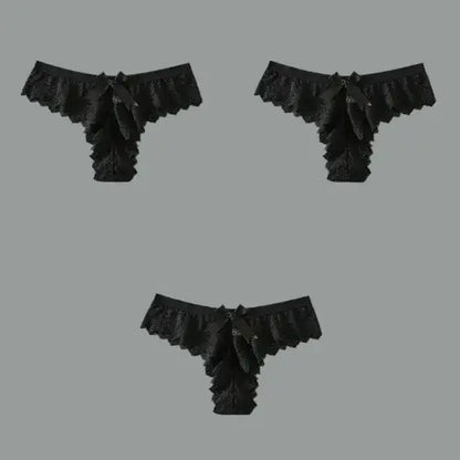 Lot de 3 pièces slips en dentelle-culotte grande taille pour femme Boutique de Lingeries et Accessoires Annie