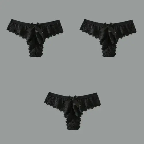 Lot de 3 pièces slips en dentelle-culotte grande taille pour femme Boutique de Lingeries et Accessoires Annie