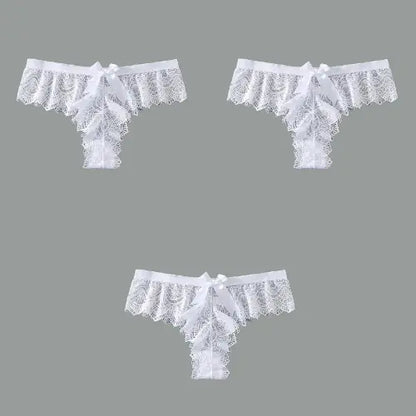 Lot de 3 pièces slips en dentelle-culotte grande taille pour femme Boutique de Lingeries et Accessoires Annie