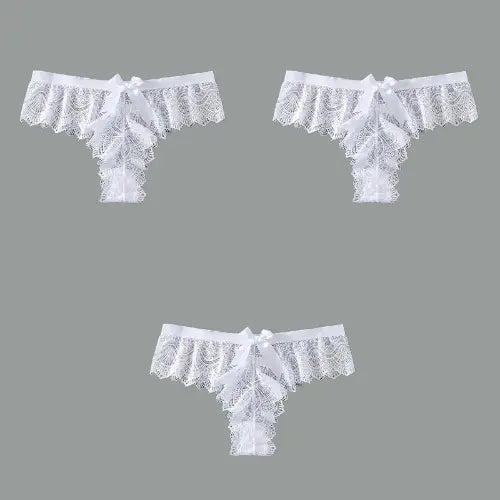Lot de 3 pièces slips en dentelle-culotte grande taille pour femme Boutique de Lingeries et Accessoires Annie