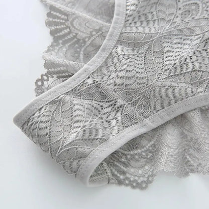 Lot de 4 pièces slips sans entrejambe solide, culotte en dentelle