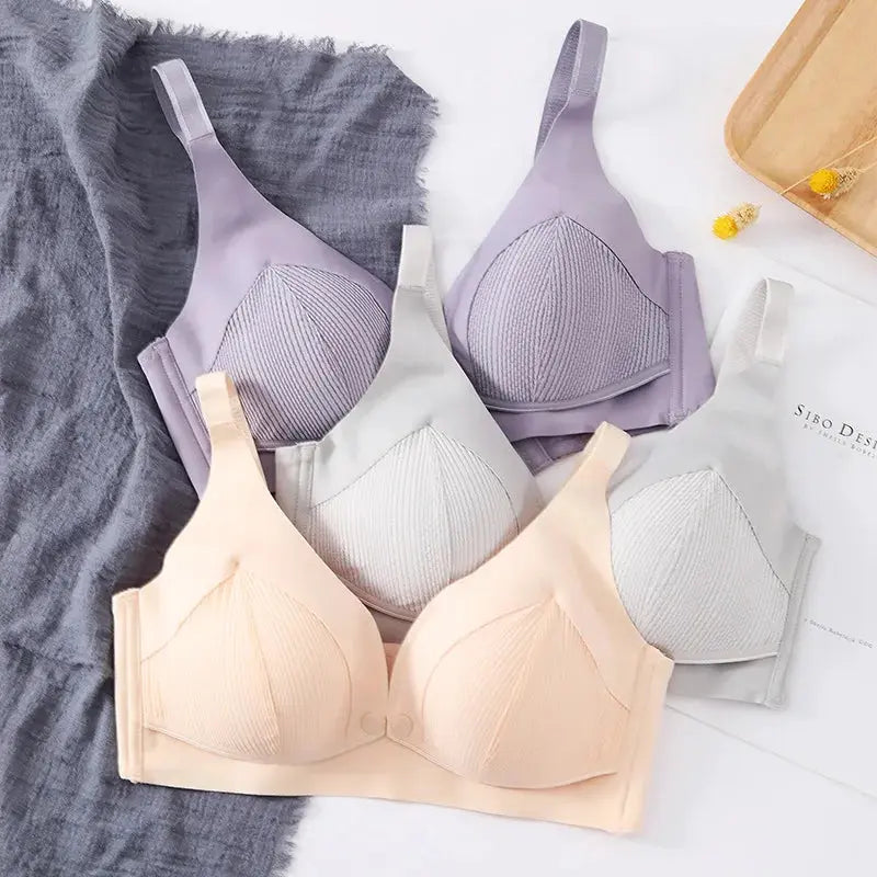 Soutien gorge d'allaitement ultra-mince froncé