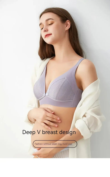 Soutien gorge d'allaitement ultra-mince froncé