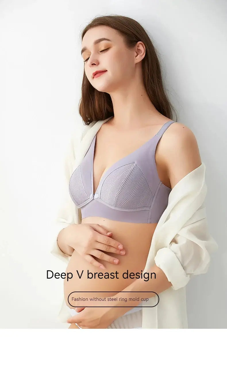 Soutien gorge d'allaitement ultra-mince froncé