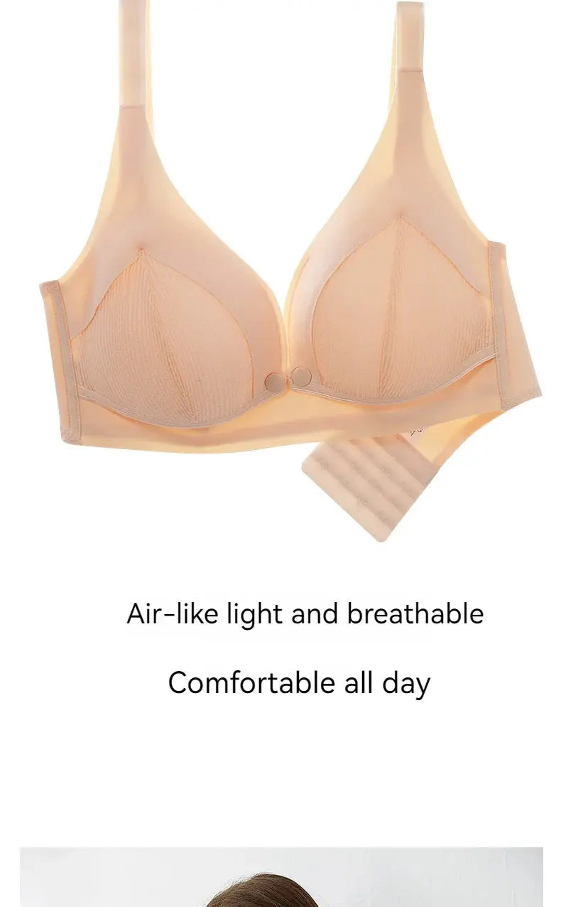 Soutien gorge d'allaitement ultra-mince froncé