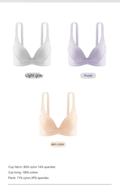 Soutien gorge d'allaitement ultra-mince froncé