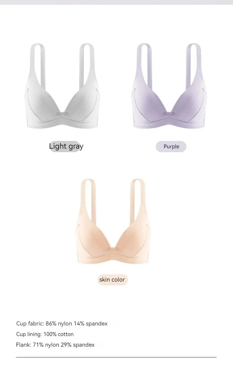 Soutien gorge d'allaitement ultra-mince froncé