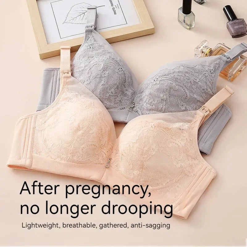 Soutien gorge d'allaitement ultra-mince froncé