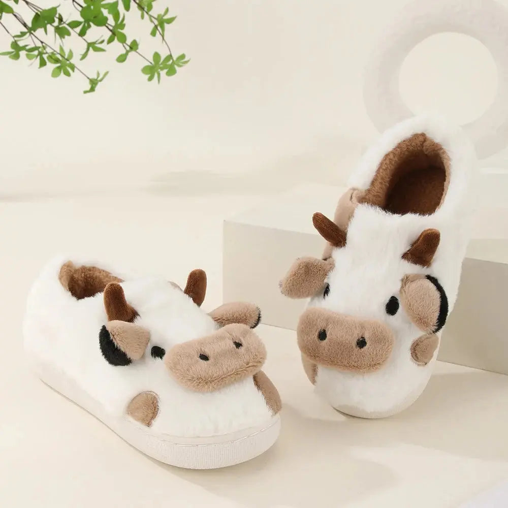 Sandales pantoufles femme unisexes de vache de dessin animé