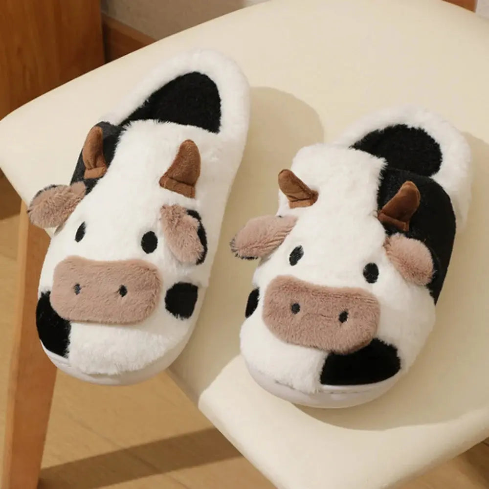 Sandales pantoufles femme unisexes de vache de dessin animé