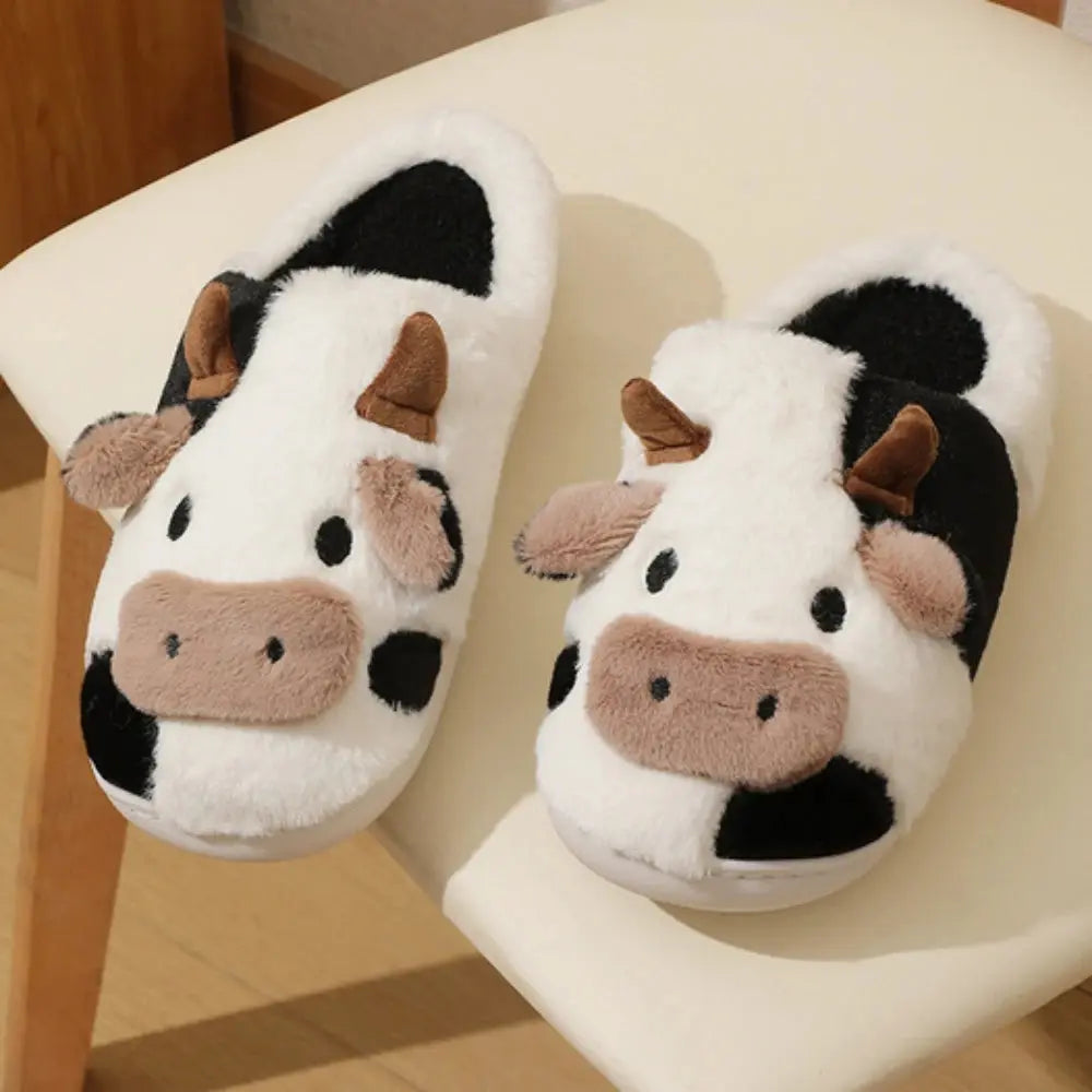 Sandales pantoufles femme unisexes de vache de dessin animé