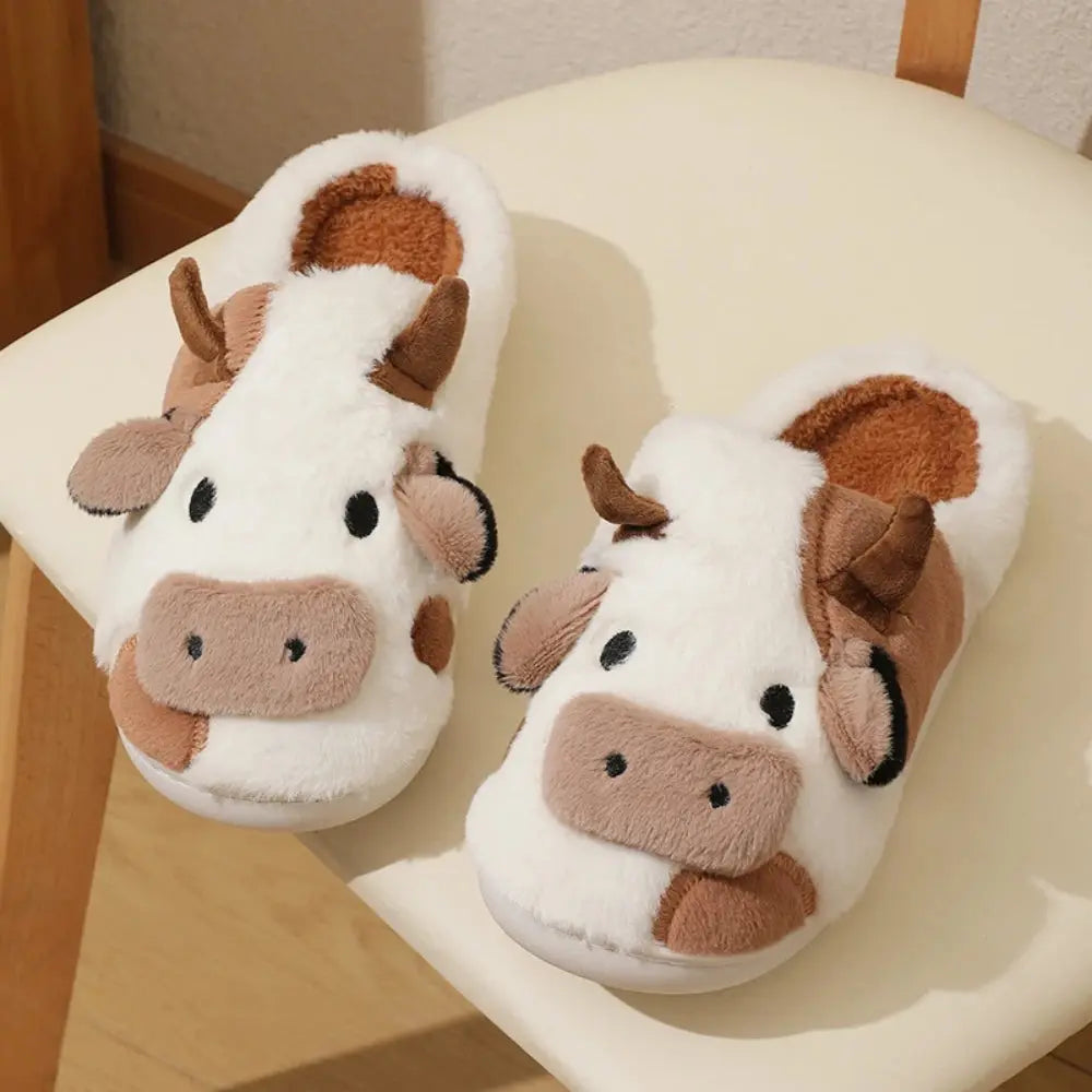 Sandales pantoufles femme unisexes de vache de dessin animé