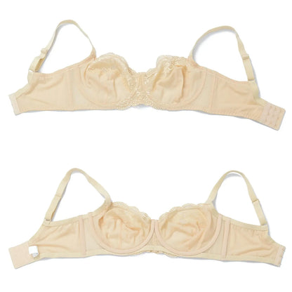 Soutien-gorge sexy à armature non rembourrée dentelle minimiseur
