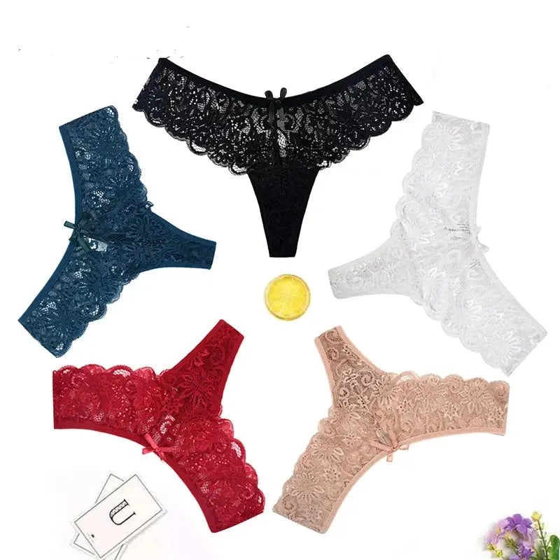 Lot de 5 pièces tanga dentelle G String Boutique de Lingeries et Accessoires Annie