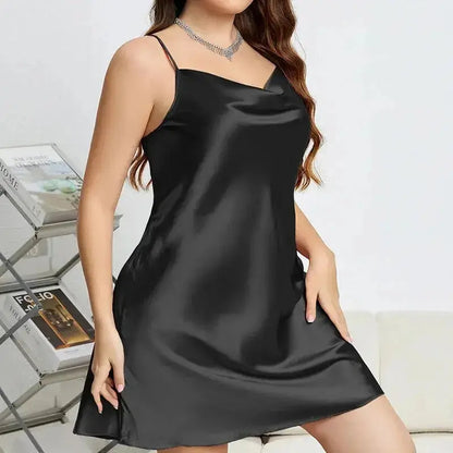  Robe de nuit Grande taille-peignoir ample Satin pour femme 