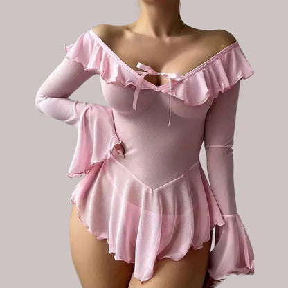 Body Lingerie Sexy en Tulle Transparent - Lingeries et Accessoires Annie