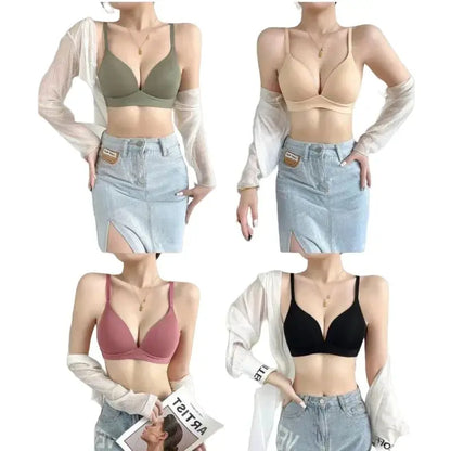 Soutien-gorge sans armature et sans fil, Push Up pour femmes