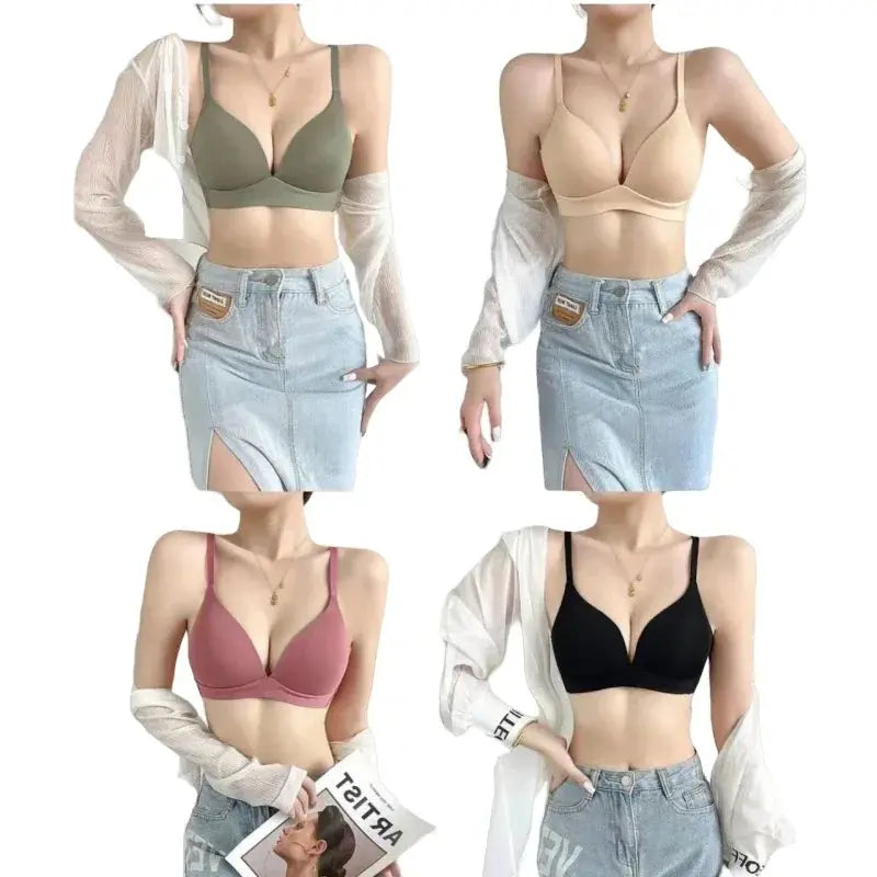 Soutien-gorge sans armature et sans fil, Push Up pour femmes