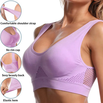 Soutiens-gorge de sport en maille sans couture pour fitness