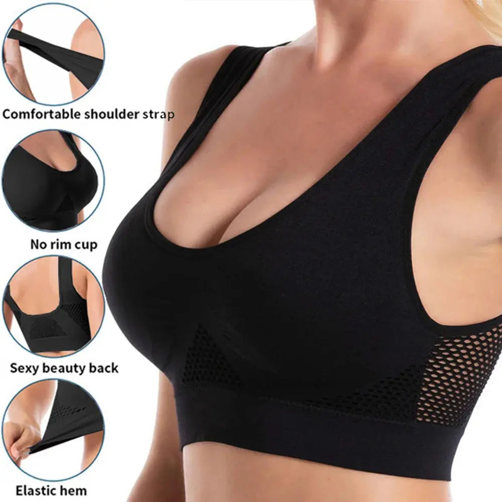 Soutiens-gorge de sport en maille sans couture pour fitness