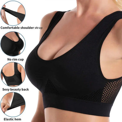 Soutiens-gorge de sport en maille sans couture pour fitness