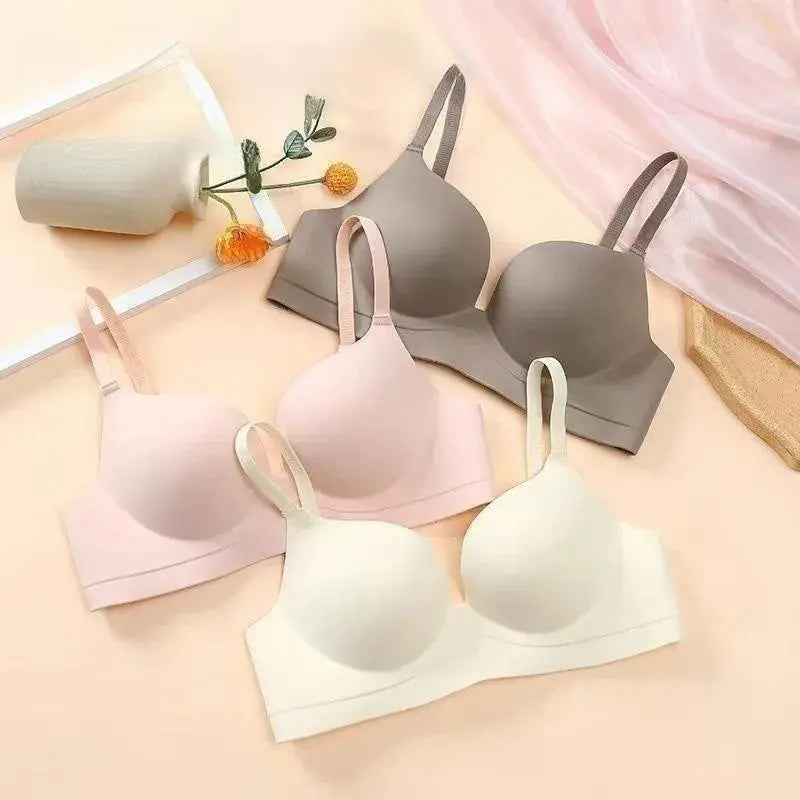 Soutien-gorge en soie glacée, Brassière, sans fil, sans couture