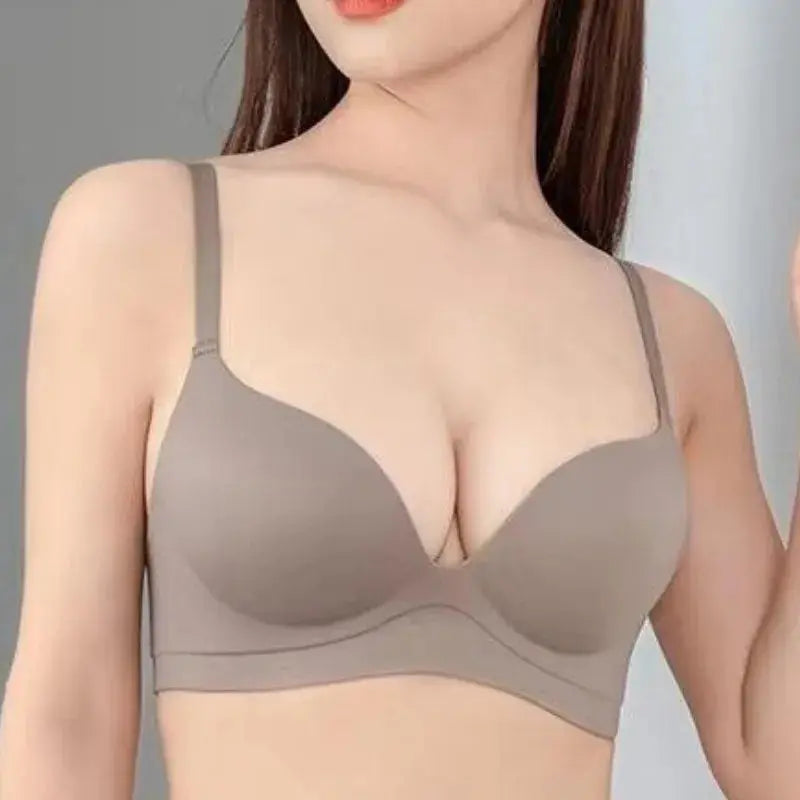 Soutien-gorge en soie glacée, Brassière, sans fil, sans couture