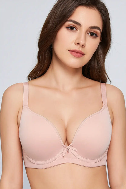 Soutien Push Up minimaliste couleur unie-Sous vetement femme