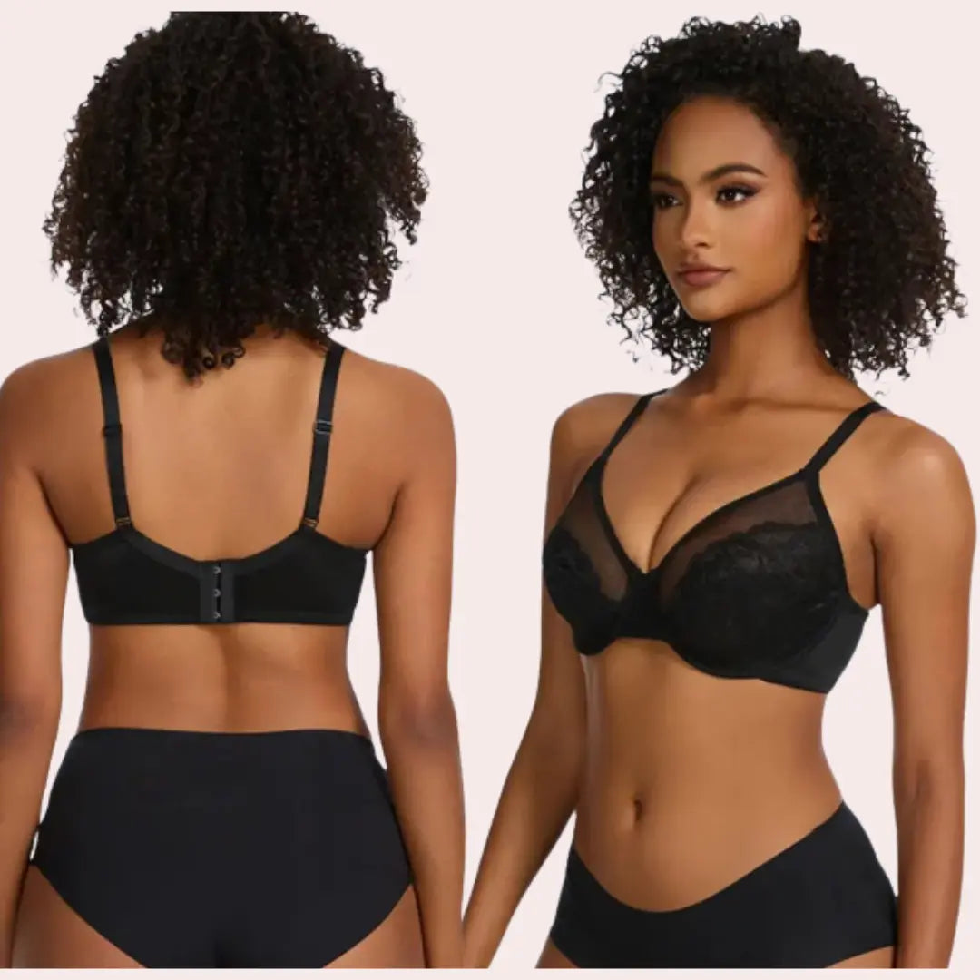 Soutien-gorge sexy en dentelle florale fin couleur unie Lingerie sexy annie