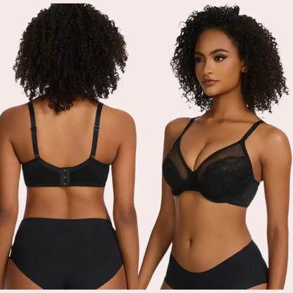 Soutien-gorge sexy en dentelle florale fin couleur unie Lingerie sexy annie