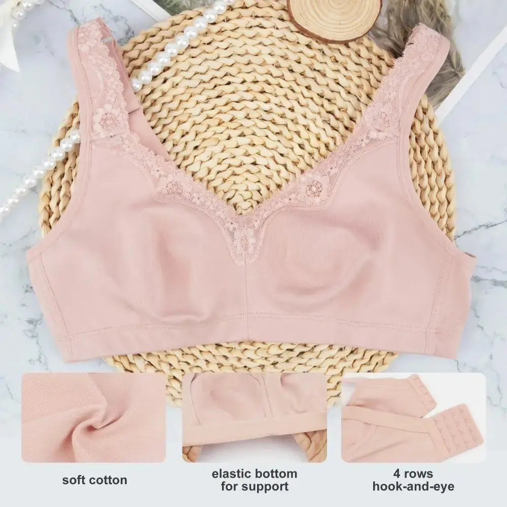 Soutien-gorge grande taille en coton et dentelle sans armatures Lingeries et Accessoires Annie