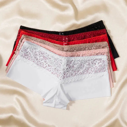 Lot de 3 pièces culotte pour femme boxers en dentelle douce 2