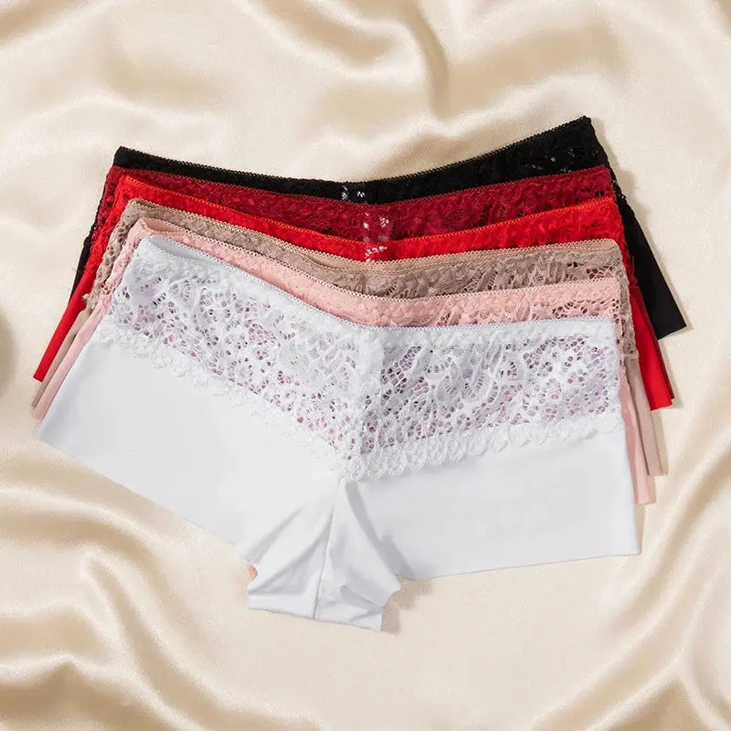 Lot de 3 pièces culotte pour femme boxers en dentelle douce 2