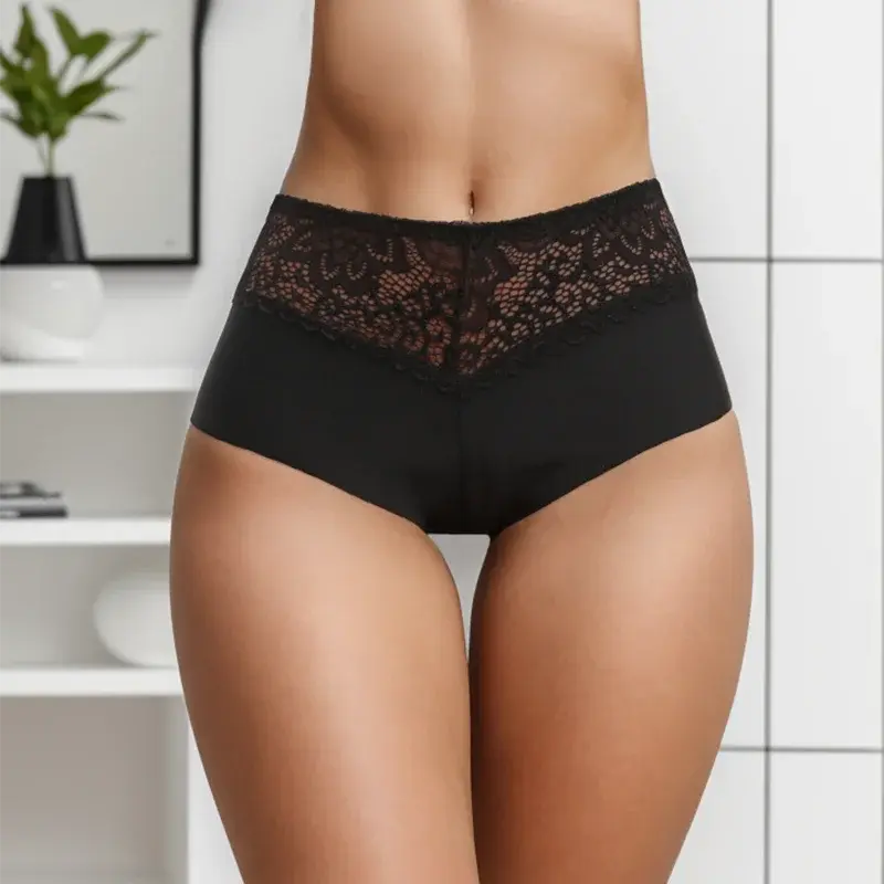 Lot de 3 pièces culotte pour femme boxers en dentelle douce 2