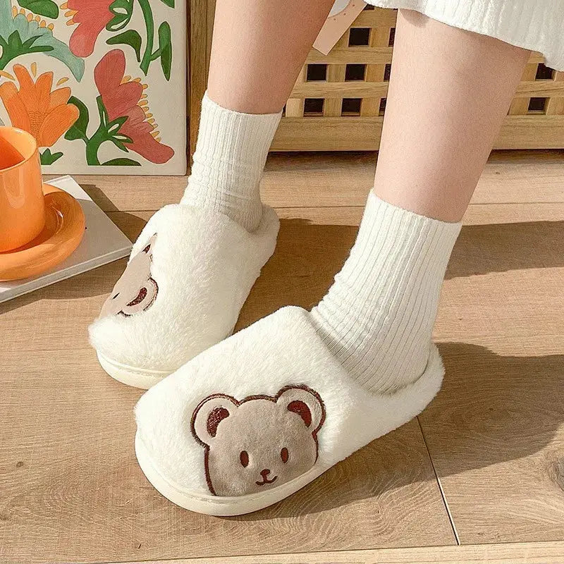 Pantoufle femmes hommes mode mignon moelleux chaud