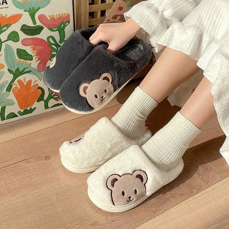 Pantoufle femmes hommes mode mignon moelleux chaud