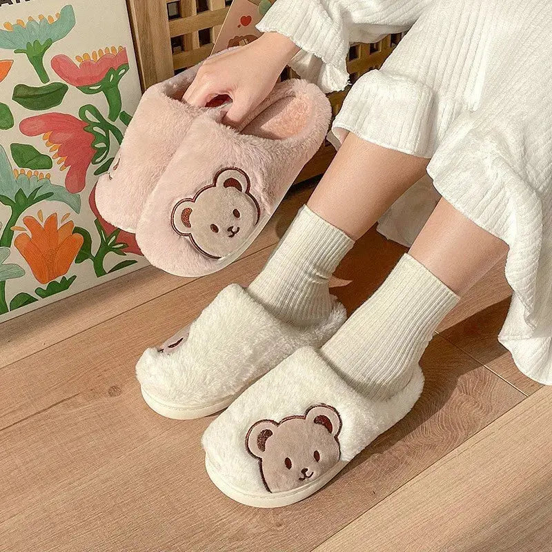 Pantoufle femmes hommes mode mignon moelleux chaud