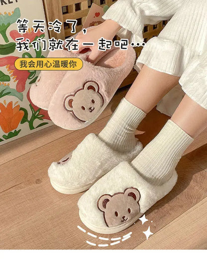 Pantoufle femmes hommes mode mignon moelleux chaud