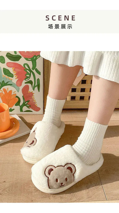 Pantoufle femmes hommes mode mignon moelleux chaud