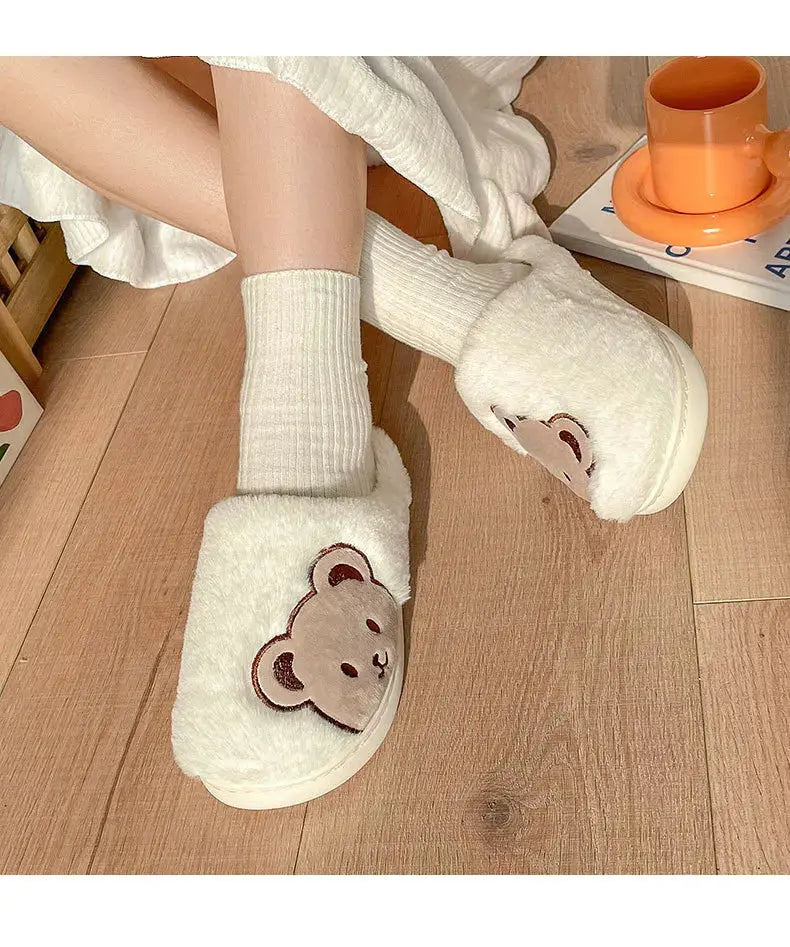Pantoufle femmes hommes mode mignon moelleux chaud