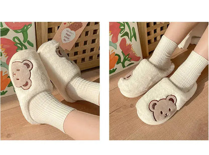Pantoufle femmes hommes mode mignon moelleux chaud