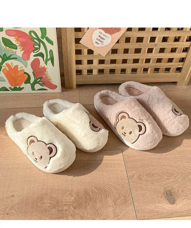 Pantoufle femmes hommes mode mignon moelleux chaud