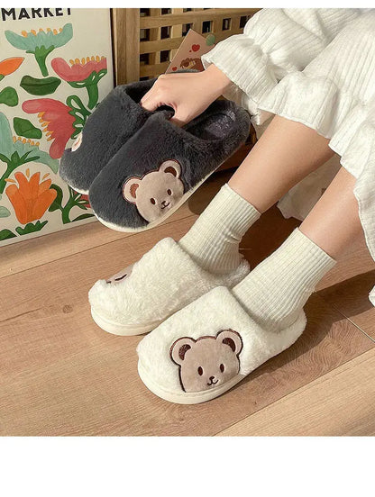 Pantoufle femmes hommes mode mignon moelleux chaud