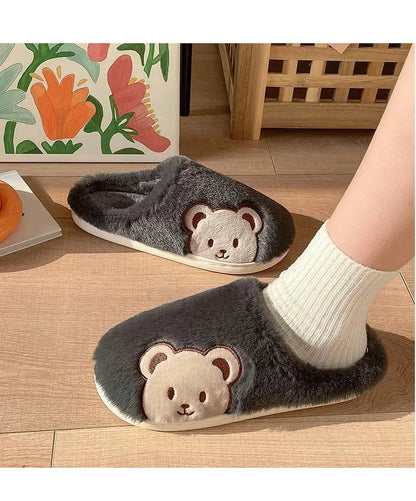 Pantoufle femmes hommes mode mignon moelleux chaud