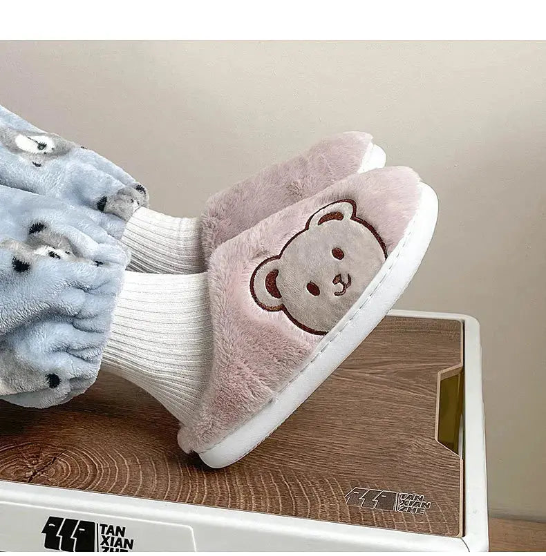 Pantoufle femmes hommes mode mignon moelleux chaud