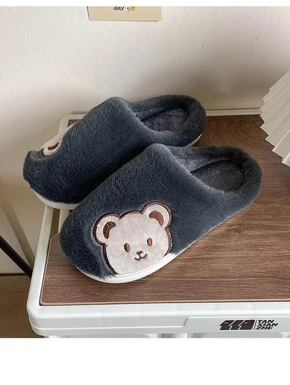 Pantoufle femmes hommes mode mignon moelleux chaud