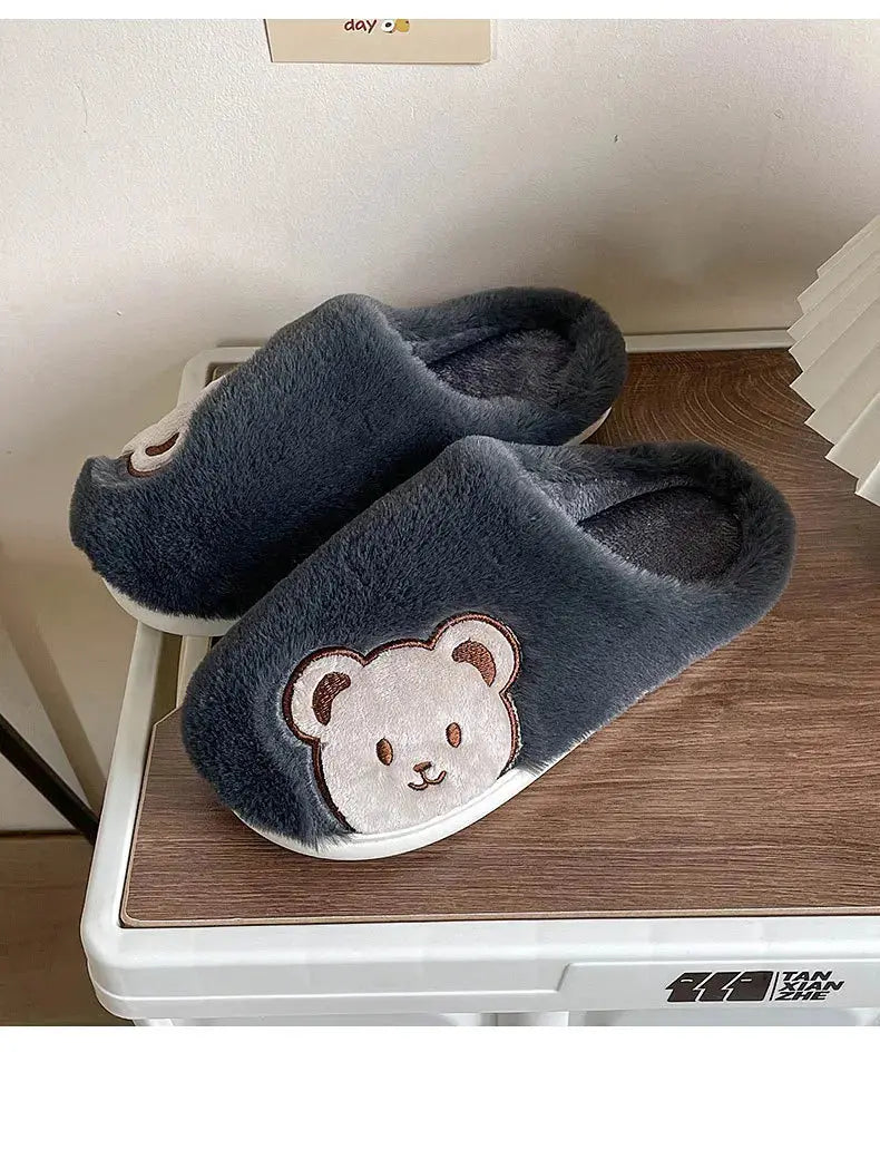 Pantoufle femmes hommes mode mignon moelleux chaud